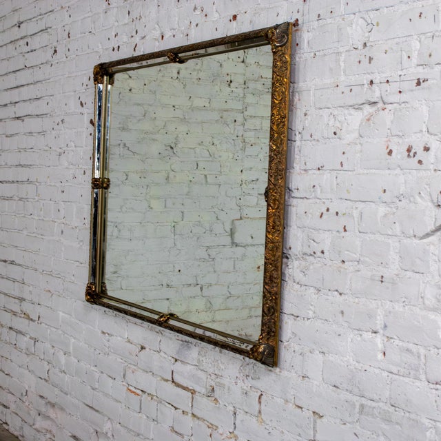 20th Century Neoclassic to Rococo Rectangular Large Wall Mirror With Ornate Gilded Frame For Sale - Image 10 of 18