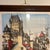 1970s Mid-Century Modern Hand-Tinted Lithograph of Old Quebec by Nikola-Château Frontenac View 22x 14 Original Oak Frame For Sale - Image 4 of 12