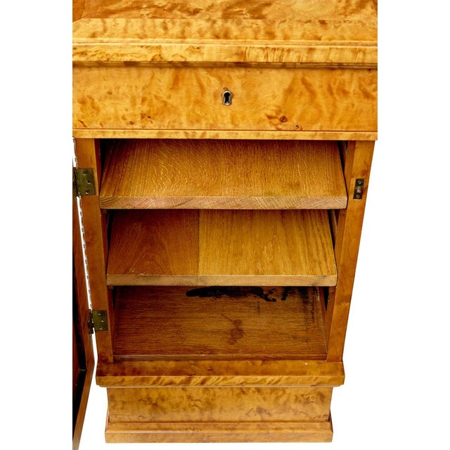 Art Deco Scandinavian Pedestal Desk in Birch, 1930 For Sale - Image 9 of 13