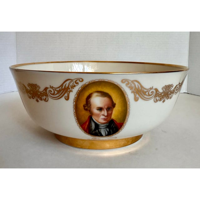 White 1970s Lenox "The Patriots Bowl" Commemorative Fine China Bowl For Sale - Image 8 of 8
