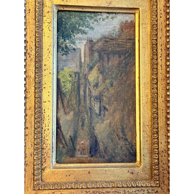 Adolphe-Félix Cals (French, 1810–1880) "Une rue à Honfleur", Circa 1865–1875 Oil on composition board, 4.125 x 7.25...