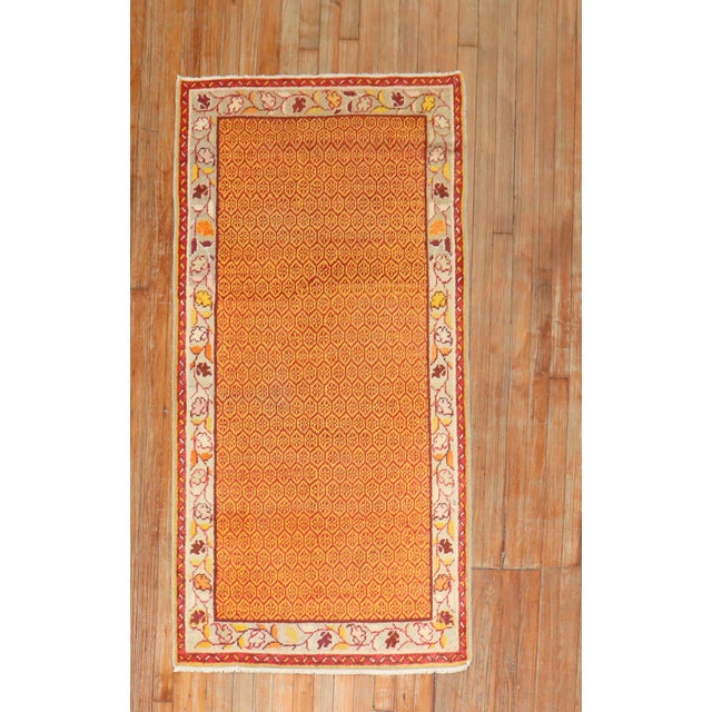 Textile 1940s Orange Peel Anatolian Rug For Sale - Image 7 of 18