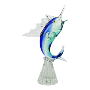 Mid 20th Century Italian Murano Swordfish Sailfish on Base Art Glass Figurine
