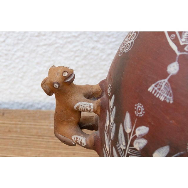 Vintage Terracotta Peruvian Clay Pitcher For Sale In Los Angeles - Image 6 of 10