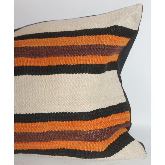 1930s 1930s Hand Woven Stripe Weaving Pillow For Sale - Image 5 of 8