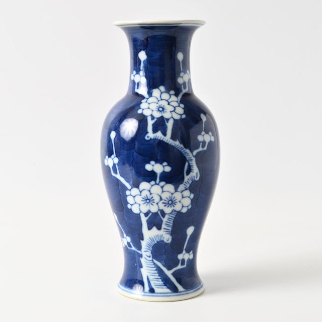 Blue Chinese Porcelain Prunus Vase For Sale - Image 8 of 8