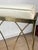 Brass Mid-Century Brass & White Vinyl Sculptural Alter Kneeling Bench For Sale - Image 8 of 10