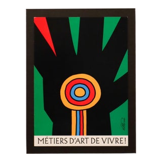 2002 Canadian Exhibition Postcard, "Métiers d'Art De Vivre!" From 2000 Canadian Exhibition Poster, Vittorio Fiorucci For Sale