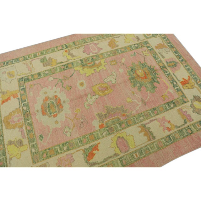 Modern Turkish Oushak Rug 5'2" x 7'2" For Sale - Image 4 of 6