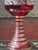 Bohemian Ruby Red Crystal Footed Vase For Sale - Image 4 of 9
