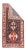 This rustic kellegi (long rug) shows a three section pole medallion in red and ivory, with sawtooth edges and hooked...