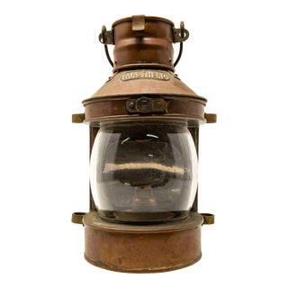 Mid-Century Copper Masthead Ship Lantern For Sale