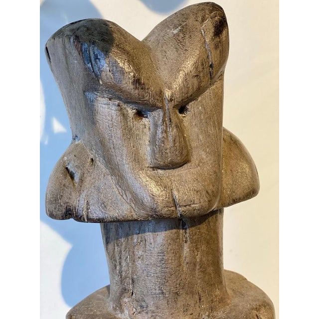 Wood Brown Wooden Makondi Post For Sale - Image 7 of 7