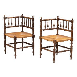 Vintage Corner Chairs, 1920s, Set of 2 For Sale
