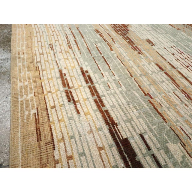 Art Deco Galerie Shabab Collection Mid-20th Century Handmade French Art Deco Small Room Size Carpet For Sale - Image 3 of 8