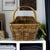 Vintage Large Handled Storage Basket For Sale - Image 4 of 5