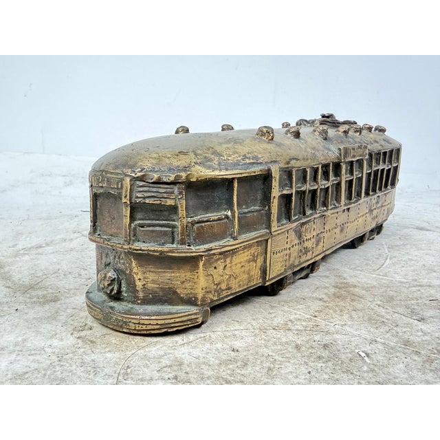 Bronze San Francisco Cable Car Sculpture Reproduction, 1960s For Sale - Image 13 of 13