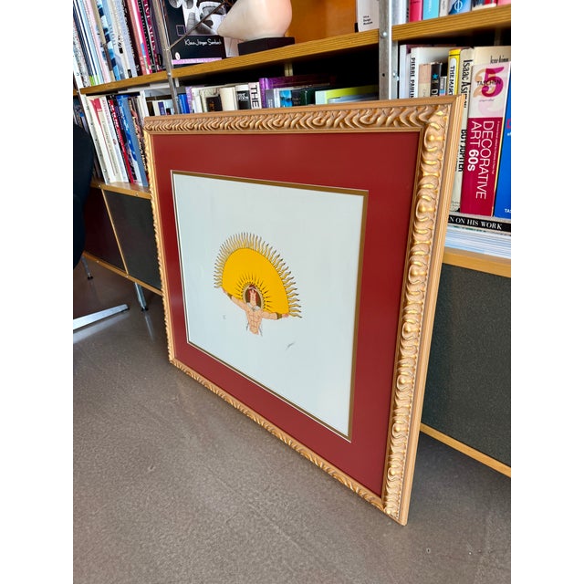 Signed Stephan "Sun" Limited Edition Serigraph 69/75 Art Deco Revival Silkscreen 1980s For Sale - Image 11 of 18