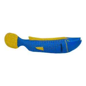 Vintage Large African Wooden Fish Bozo Tribe Mali 42"w