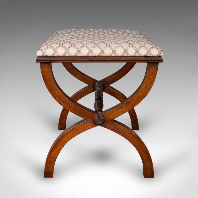 Late 20th Century 1980's Vintage Regency Revival Footstool For Sale - Image 5 of 9