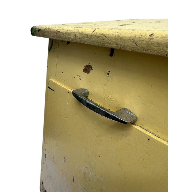 Yellow Pine Wood Side Table, 1940s For Sale - Image 8 of 10