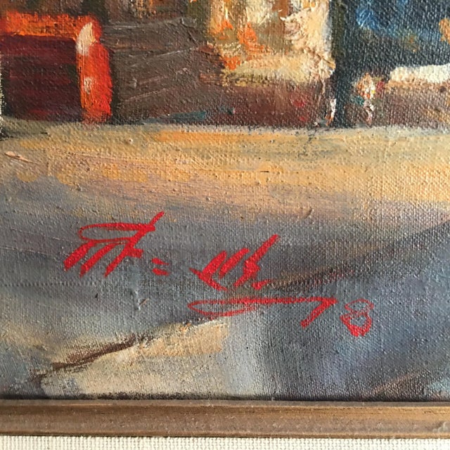 Early 21st Century U Thein Nyunt Temple Painting, Framed For Sale - Image 5 of 5