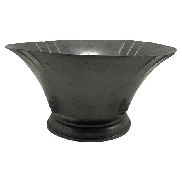 Pewter Bowl by Sylvia Stave for C. G. Hallberg, Sweden, 1934 For Sale - Image 6 of 6