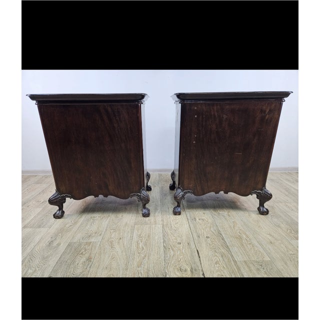 Nightstands with Marble Interiors by Elisabeth Zu Stolberg, Gut Hasselburg, 1930s, Set of 2 For Sale - Image 6 of 17