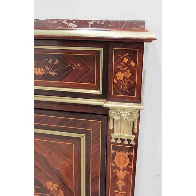 Antique Napoleon III Violet and Rosewood Secretaire For Sale - Image 12 of 15
