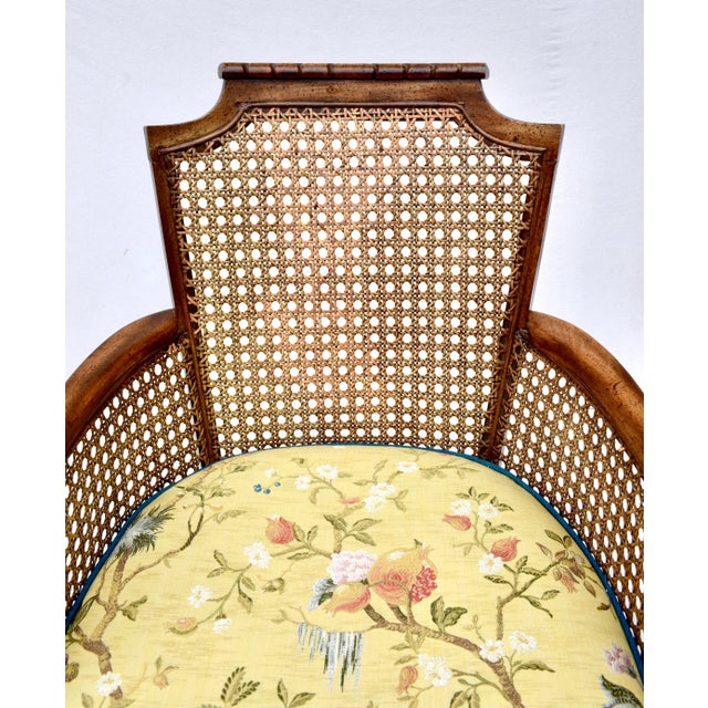 John Widdicomb Louis XVI Caned Faux Bamboo Chair For Sale - Image 10 of 11