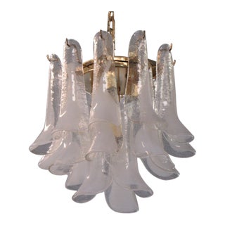 Mazzega Murano Glass Petal Chandelier For Sale