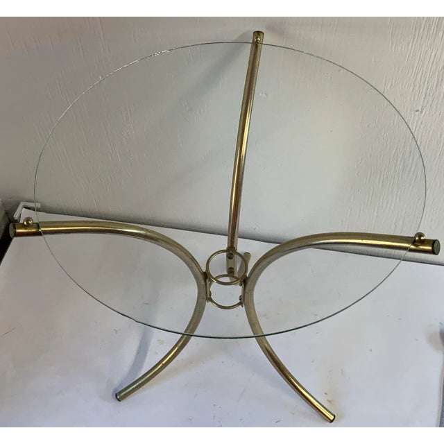 Mid Century Metal Base With Glass Top For Sale In Dallas - Image 6 of 10