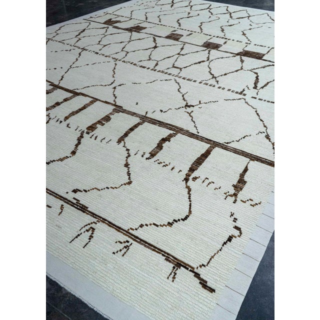 Beige Turkish Tulu Handmade Rug 11'8" x 16'9" #20336 For Sale - Image 8 of 8