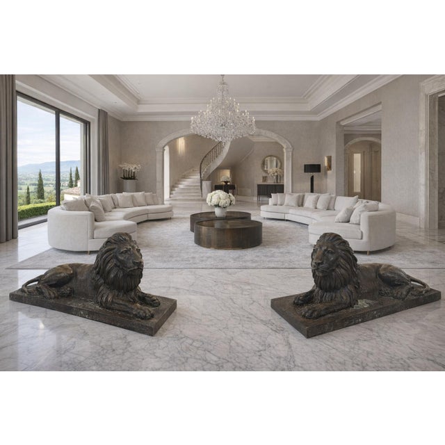 Monumental Bronze Lions, 1980, Set of 2 For Sale - Image 3 of 18