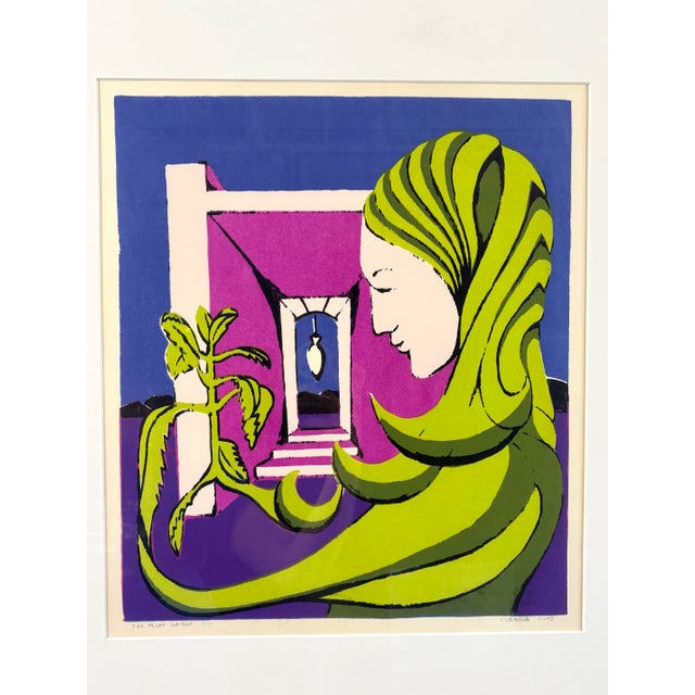 This is a really striking original serigraph (silk screen) from 1973, titled "The Plum Weight." It’s hand-signed by the...