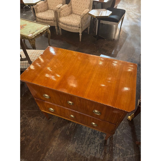 19th C. German Biedermeier Walnut Chest For Sale In Dallas - Image 6 of 9
