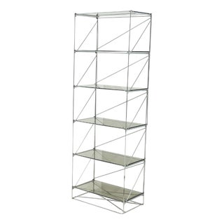 Large Minimalist Isocele Bookcase by Max Sauze for Max Sauze Studio, 1970s For Sale