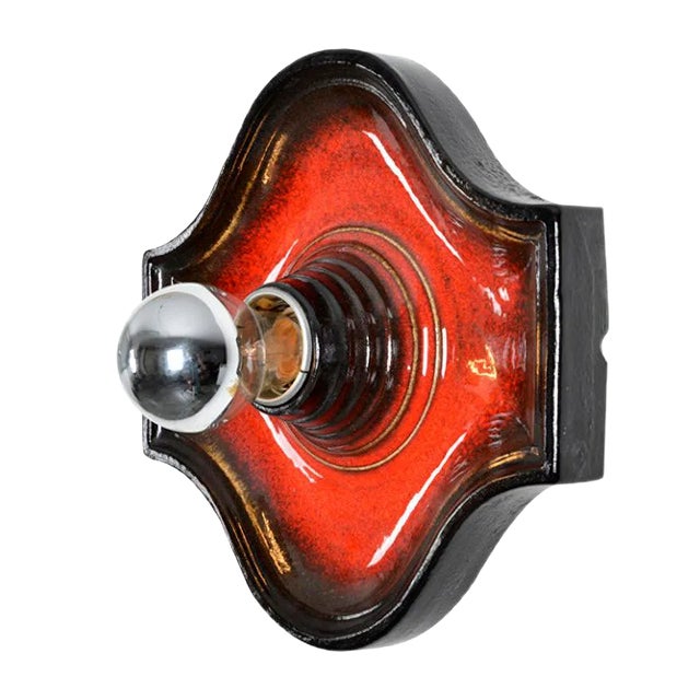 Fat Lava Ceramic Sconce from Hustadt Leuchten, 1970s For Sale