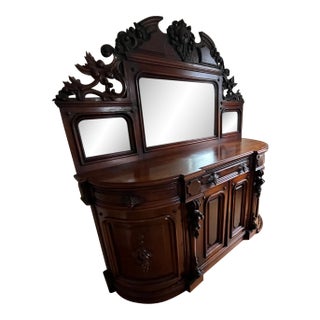 Sideboard, Walnut, Made in Quebec, 1860s For Sale