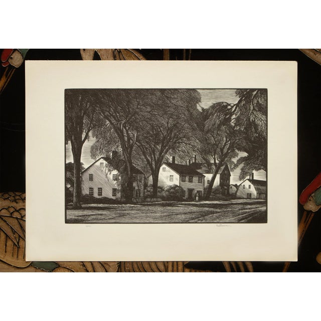 1939 After Thomas W. Nason "Village Street", First Edition Period Offset Lithograph For Sale In Dallas - Image 6 of 9