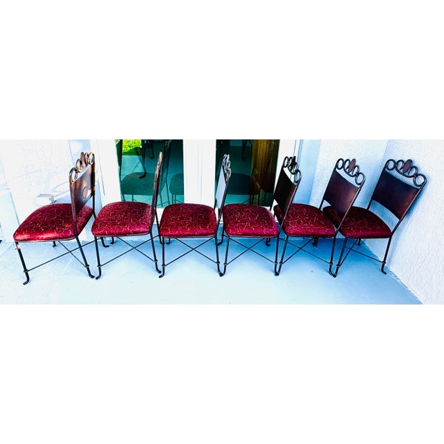 1990s Custom Brutalist-Style Seven-Piece Dining Set by Alexandria Diez - Set of 7 For Sale - Image 11 of 12