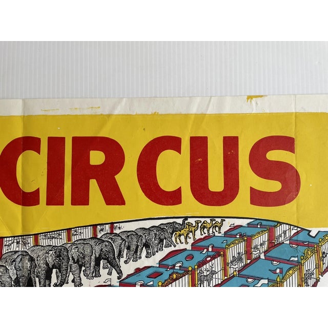 Vintage Great American Circus Poster by the Enquirer Printing Cincinnati 21x28” For Sale - Image 4 of 10