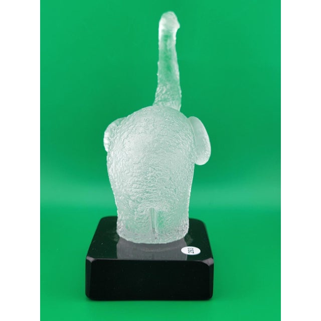 Rare Frosted Art Glass ELEPHANT Signed "Robla" Attributed to Archimede Seguso For Sale - Image 12 of 15