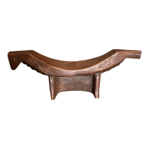 Early 21st Century Hand Carved Dinka Headrest Sculpture