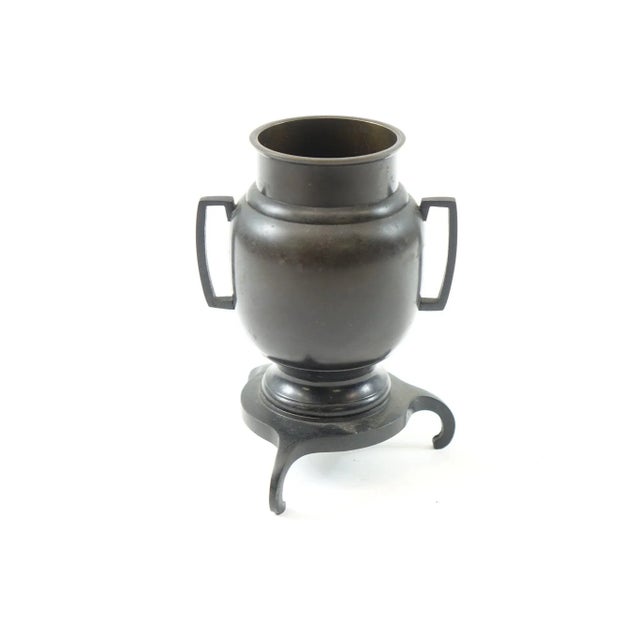 Mid 19th Century Mid 19th Century Japanese Bronze Tripod Vase For Sale - Image 5 of 5