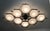 Italian 21st Century Beehive Satin Black Nickel Glossy White Murano Flush Mount by Fabio LTD For Sale - Image 3 of 8