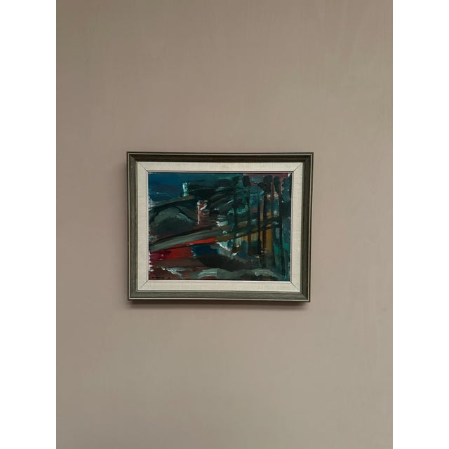 1960s Olle Zetterqvist, Abstract Landscape, 1960, Oil on Canvas, Framed For Sale - Image 5 of 15