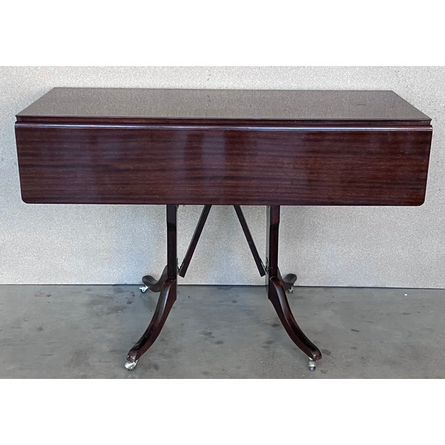 1940s Mid Century Modern Convertible Liftable Coffee Dining Table For Sale - Image 5 of 13