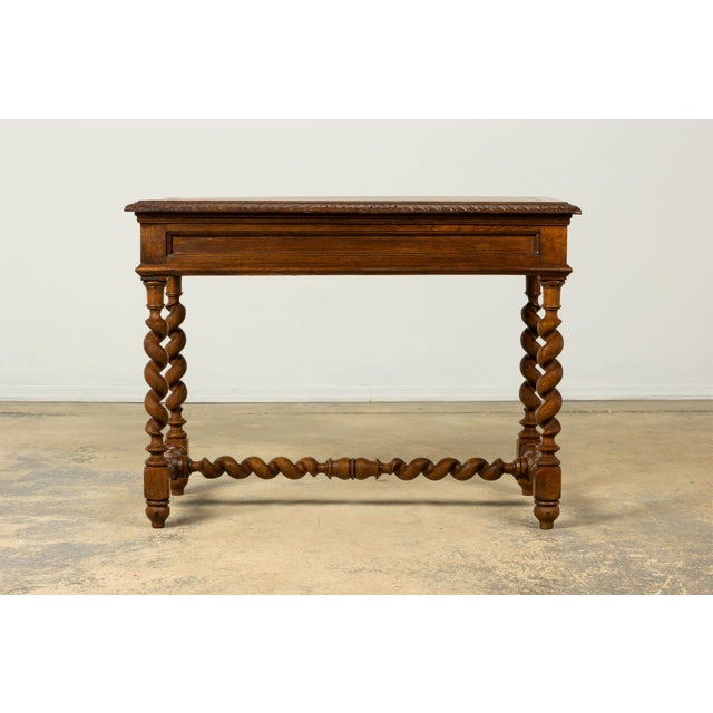 Late 19th Century French Henry II Carved Oak Writing Desk For Sale - Image 18 of 18