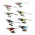 Set of 8 Mercury Glass Bird Clip on Ornaments For Sale